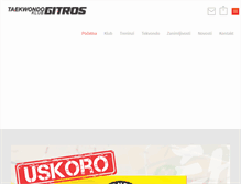 Tablet Screenshot of gitros.taekwondo.co.rs
